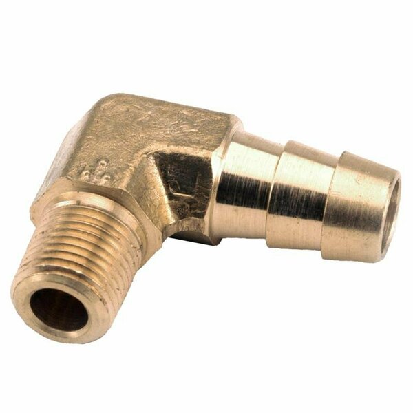 Anderson Metals 1/2 in. Hose Barb in. X 1/2 in. D MIP Brass 90 Degree Elbow 57020-0808AH